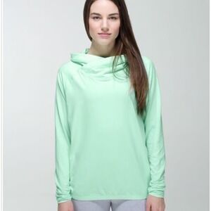 Lululemon Athletica Healthy Heart Cowl‎ Neck Long Sleeve Active Top Mint Size 4